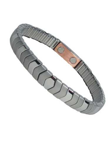 Flexibelt rustfri stål magnetarmbånd med kobber Flex3