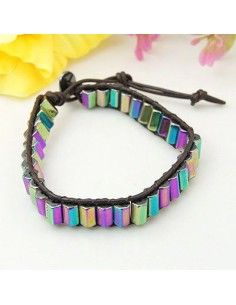Hematite Friendship magnetarmbånd med pu læder 2
