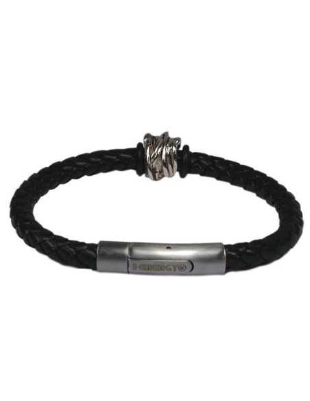 I-Energy Power V2 magnetarmbånd flettet læder med tibetansk sølv bead I-Energy Power V2 magnetarmbånd flettet læder med tibetansk sølv bead