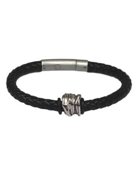I-Energy Power V2 magnetarmbånd flettet læder med tibetansk sølv bead I-Energy Power V2 magnetarmbånd flettet læder med tibetansk sølv bead