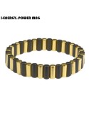 Power Mag Cylinder Magnetarmbåd sort/guld platineret MAG01BG