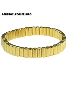Power Mag Cylinder Magnetarmbåd Guld platineret MAG01G