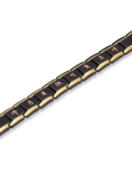 Magnetarmbånd Stjernetegn Titanium Sort/Guld  GET10TI Magnetarmbånd Stjernetegn Titanium Sort/Guld  GET10TI