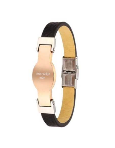 I-Energy Bipolar Læder Magnetarmbånd rødguld YSB-42