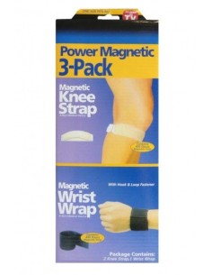 Power Magnetic 3 pak Håndled og knæ straps
