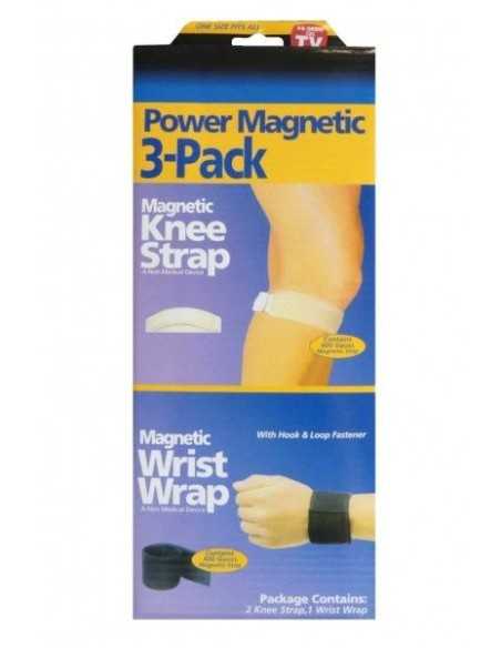 Power Magnetic 3 pak Håndled og knæ straps