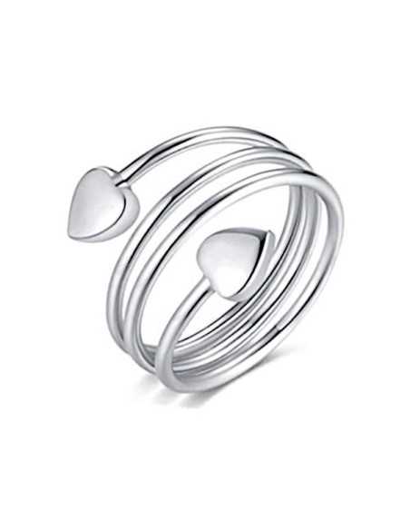 Magnet finger ring Kobber Sølvplatineret