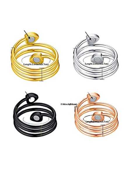 Magnet finger ring Kobber Sølvplatineret