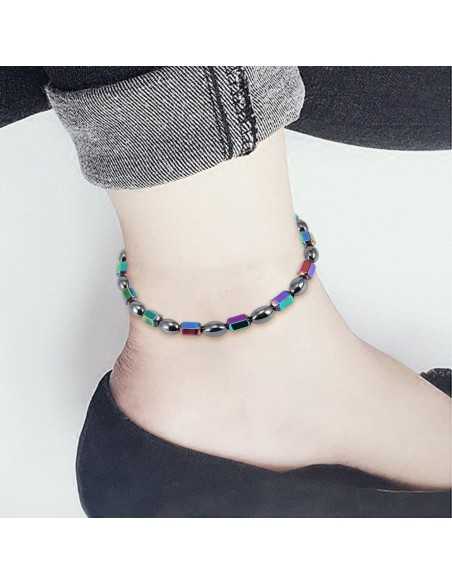 Hematite Magnetarmbånd/Ankelkæde med elastik HEM-11