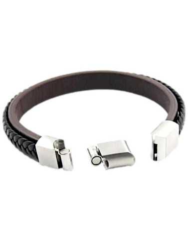 I-Energy Power V8 magnetarmbånd flettet læder