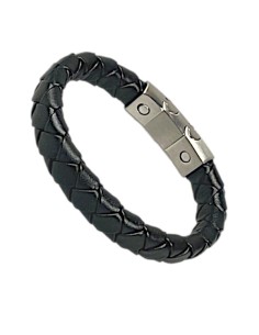 I-Energy Power V10 magnetarmbånd sort flettet læder 2