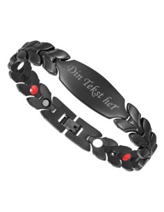 I-Energy 4i1 Rustfri stål magnetarmbånd B574B Graveret